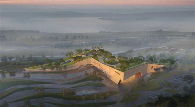 黃河博物館設(shè)計占地400畝，投資約19.3億元，打造鄭州新地標